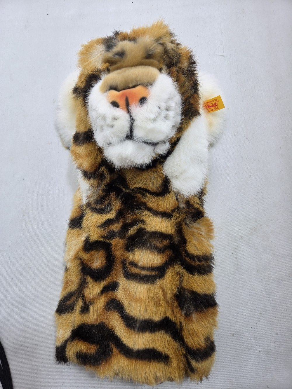 Rare Vintage Steiff Tiger Golf Club Head Cover Plush Wood Driver Protector